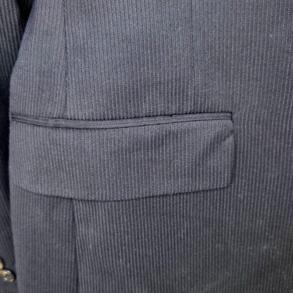 Austin Reed Navy Pinstripe 3 Button Vintage Career Business Blazer Jacket 42R - Picture 7 of 11